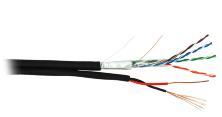 F/UTP 4pair, Cat5e, Out, PVC+PWR (EC-UF004-5E-PC150-PE-BK)