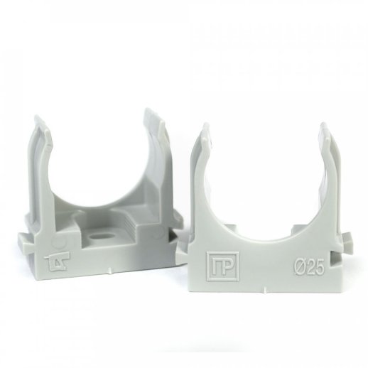 Крепеж-клипса для монтажного пистолета серая в гофроящике D=25 (900шт) (PR13.0454)