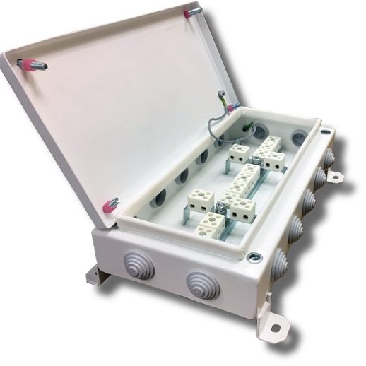 Коробка монтажная огнестойкая Гефест КМ-О (28к)-IP54-1530, 14 вводов