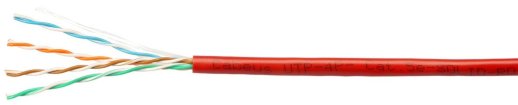 Кабель «витая пара» (LAN) для структурированных систем связи CABEUS UTP-4P-Cat.5e-SOLID-RD (7249c)
