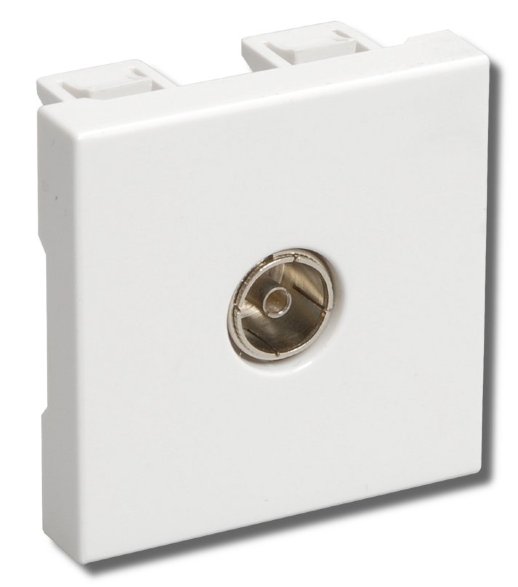 Розетка TV оконечная 2 модуля "ПРАЙМЕР" IEK РКТ-20-00-П белая (CKK-40D-TV1-K01)