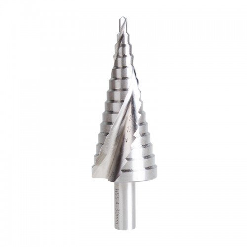 Сверло по металлу шлифованное Kranz Сверло по металлу ступенчатое ТИТАН 4,0-30,0 мм 98 mm 65 HRC Р6М5 TiN Kranz (KR-12-6612)