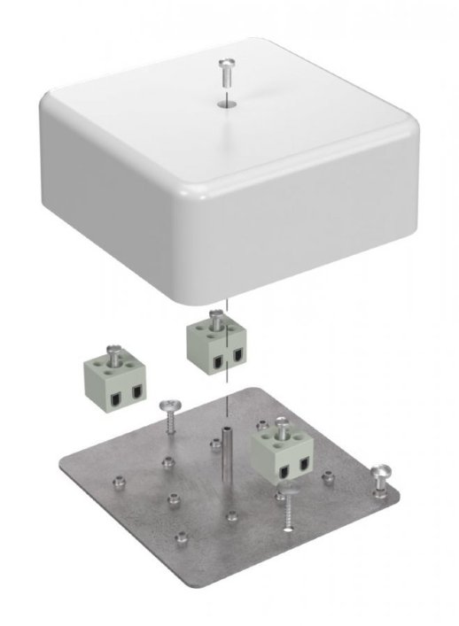 Коробка огнестойкая 103х103х45 (латунь) (40-0470-FR2.5-6-Е60)