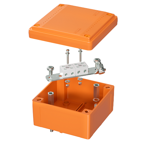 Коробка ответвительная огнестойкая из термопласта ДКС Коробка FS 100х100х50 4P (FSB10404)