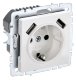 Розетка с з/к с USB A+A 2,1А РЮш10-1-БрБ белый BRITE (BR-R14-16-U21-D21-K01)