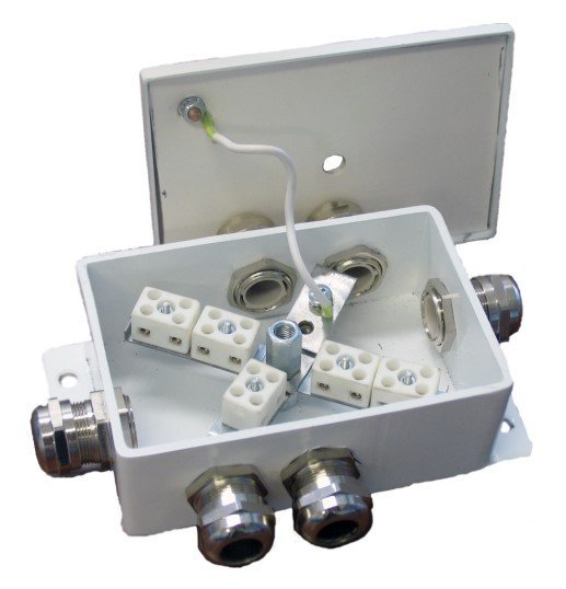 Коробка монтажная огнестойкая Гефест КМ-О (10к)-IP66-d шесть вводов