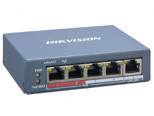 Коммутатор с PoE Hikvision DS-3E1105P-EI