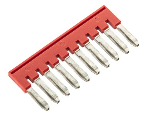 Перемычка вставная, для клемм на 2.5 кв.мм, 10-и полюсная (SBF-10-5)