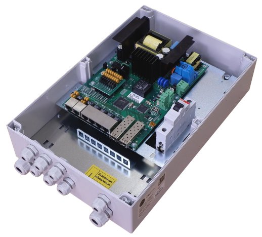 Коммутатор для подключения 6 камер TFortis Tfortis PSW-2G 6F+