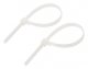 Хомут 7,6x250 P6.6 многоразовый, белый (100шт) (25252SR)