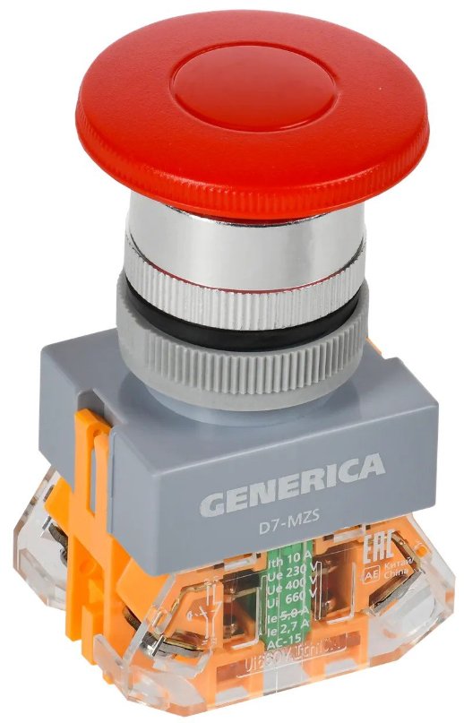 Кнопка D7-MZS 'Грибок' d=22мм GENERICA (BBG50-11MZS-3-21-K04-G)