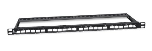 Модульная патч-панель высокой плотности 19" (0,5U), 24 пор. CABEUS PLBHD-24-0,5U (9662c)