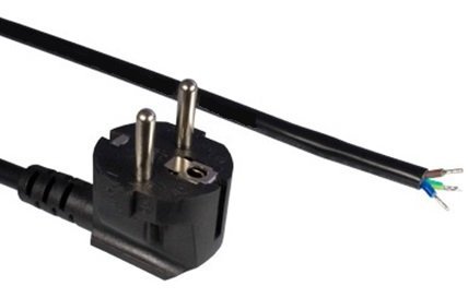 Кабель с вилкой Hyperline PWC-SHM-OE-1.8-BK