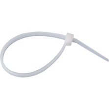 Хомут-стяжка кабельная нейлоновая 150x2,5 мм, белая (уп 100 шт) (07-0150)