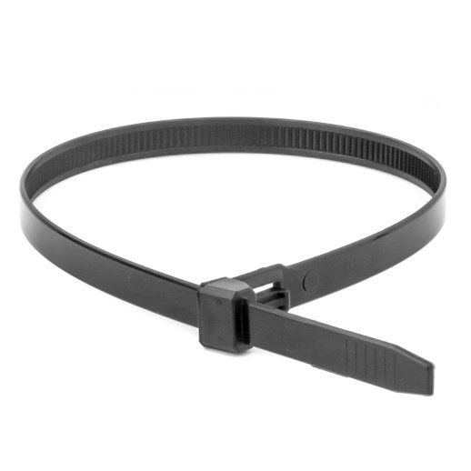 Хомут 7,6x200 P6.6 многоразовый, черный (100шт) (25350SR)