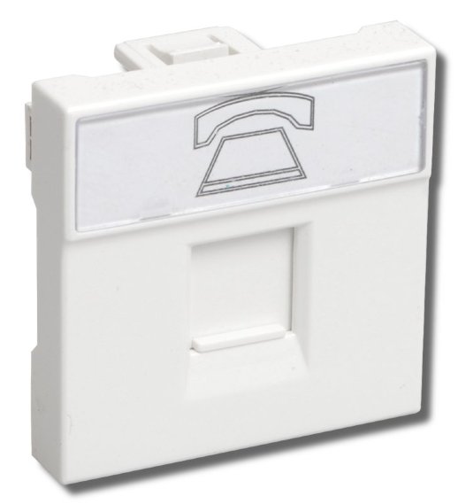 Розетка телефонная 2 модуля "ПРАЙМЕР" IEK РКФ-20-00-П RJ-11 белая (CKK-40D-RT2-K01)