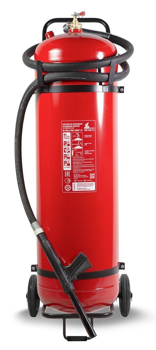 Огнетушитель порошковый, передвижной Пожтехника Центр ОП-100 МИГ