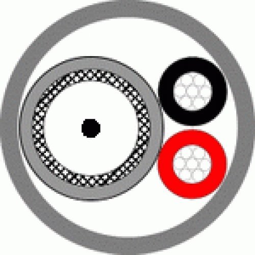 Кабель комбинированный для систем видеонаблюдения Паритет КВК-П-3ф 2х0,5 (черный) (Паритет)