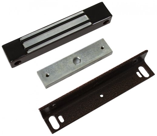 Замок электромагнитный AccordTec ML-350N с уголком (коричневый)