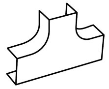 Угол Т-образный 40х25 плавный RMT стандарт TIA (72408R)