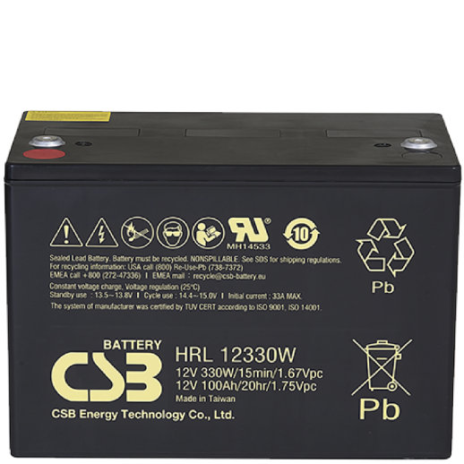 Аккумулятор герметичный свинцово-кислотный CSB CSB HRL 12330W FR