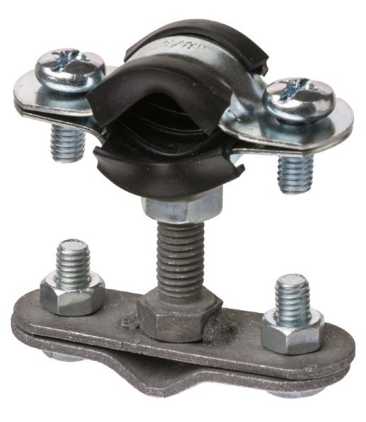 Держатель хомут с резиновым уплотнением Ø15-19мм для прута Ø6-10мм TDM (SQ2402-3200)