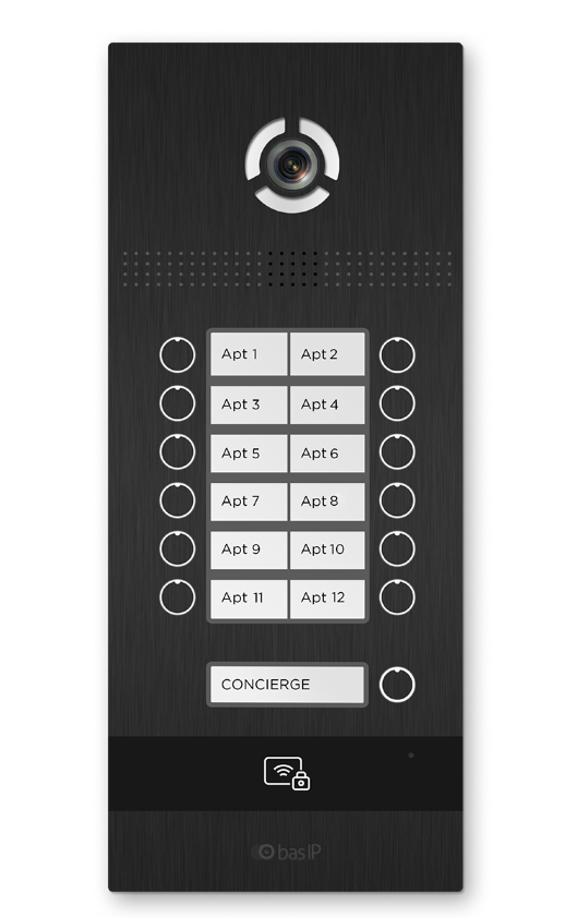 Вызывная панель IP-домофона BAS-IP BI-12FB BLACK