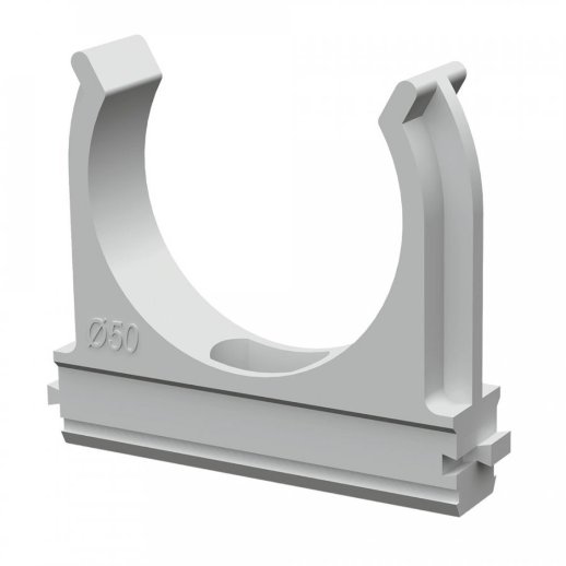 Крепеж-клипса для труб АБС-пластик в карт D=50 (20шт) (PR.0650)