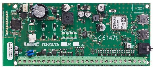 Плата охранно-пожарной сигнализации с встроенным GSM-коммуникатором SATEL PERFECTA 32