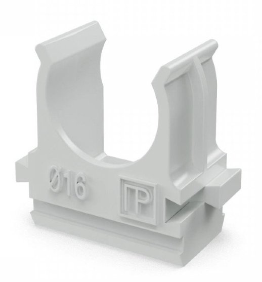 Крепеж-клипса для труб АБС-пластик в п/э D=16 (100шт) (PR.02616)