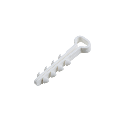 Дюбель хомут Rexant Дюбель-хомут нейлоновый прямоугольный 5-8 мм, белый, 100 шт. REXANT (07-4608)