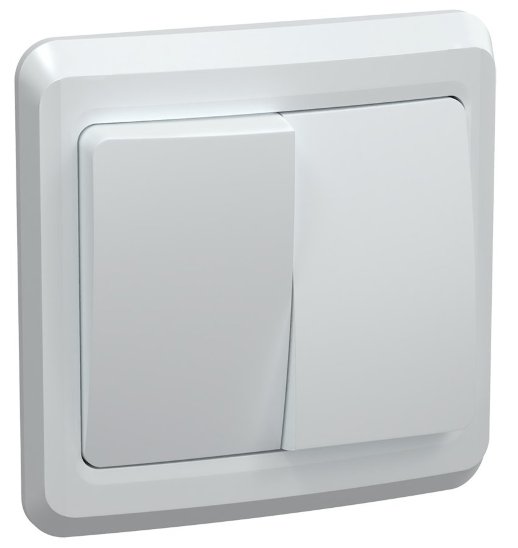 Выключатель скрытой установки серии "ВЕГА" IEK ВС10-2-0-ВБ 2кл белый (EVV20-K01-10-DM)