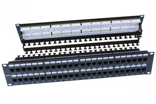 Патч-панель 19" Hyperline PP3-19-48-8P8C-C6-110D