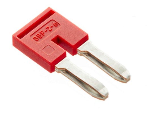 Перемычка вставная, для клемм на 4 кв.мм, 2-х полюсная (SBF-2-6)