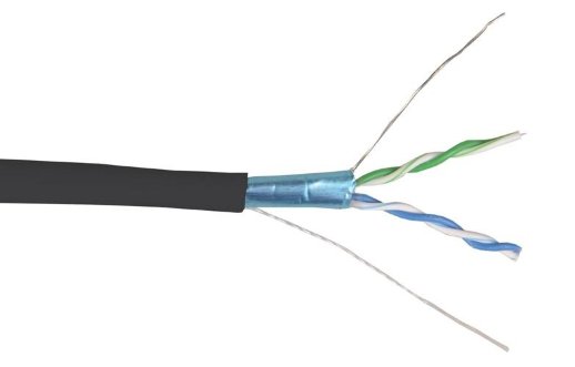 Кабель симметричный (витая пара), черный ITK F/UTP 2х2х24AWG кат.5E solid LDPE (LC3-C5E02-339)