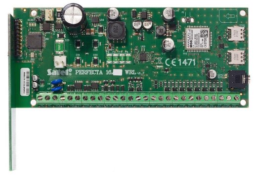 Плата охранно-пожарной сигнализации с встроенным GSM-коммуникатором и радиоканальным приемником SATEL PERFECTA 16-WRL
