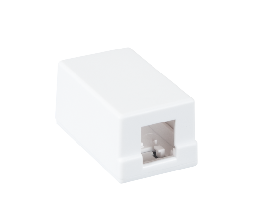 Корпус настенной розетки NETLAN EC-UWO-1KJ-WT-10 (10шт)