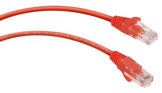 Патч-корд медный CABEUS PC-UTP-RJ45-Cat.5e-1m-RD (7674c)