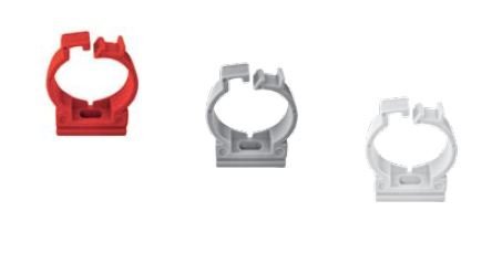 Держатель с защелкой АБС белый Экопласт Ecoplast 49625-50W (уп.50)