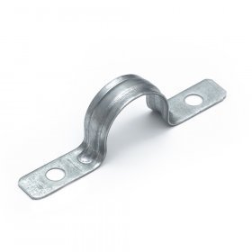 Скоба металлическая двухлапковая усиленная противопожарная СМДУ d25-26 мм отв. d 6,5 мм (100 шт) (PR13.02439)