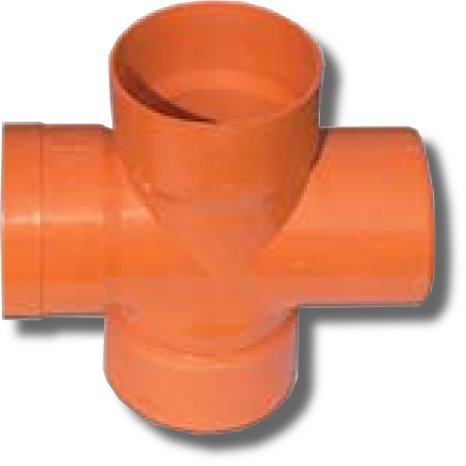 Крестообразное соединение для двустенных труб ДКС Крестообразное соединение для двустенных труб, 90°, D=140мм (022140)