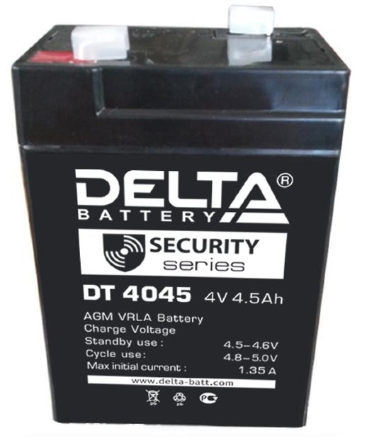 Аккумулятор герметичный свинцово-кислотный Delta Delta DT 4045 (47мм)
