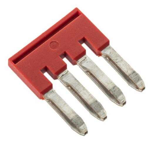 Перемычка вставная, для клемм на 4 кв.мм, 4-х полюсная (SBF-4-6)