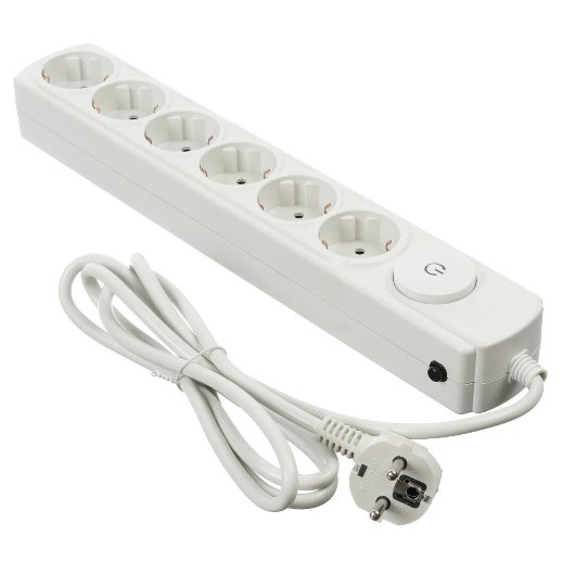 Сетевой фильтр Ippon Ippon BK212 белый, 1.8м (75107)