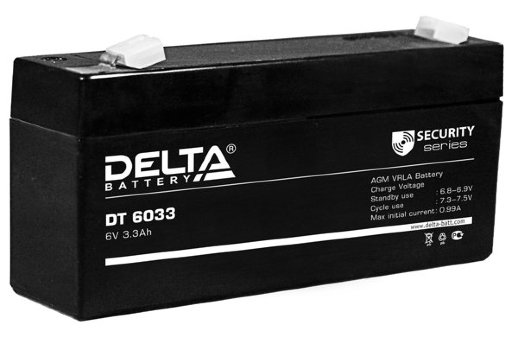 Аккумулятор герметичный свинцово-кислотный Delta Delta DT 6033 (125мм)