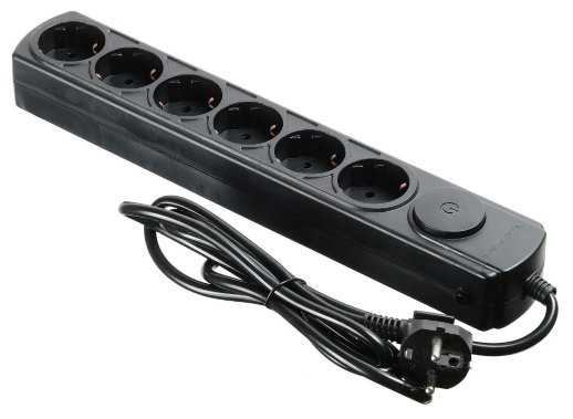 Сетевой фильтр Ippon Ippon BK212 черный, 1.8м (689476)