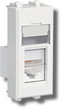 Розетка RJ-45 Avanti 1 модуль экранированная белое облако (4400361)