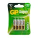 GP Super Alkaline 24A AAA (GP 24A-2CR4), упак. 4 шт. БЛИСТЕР