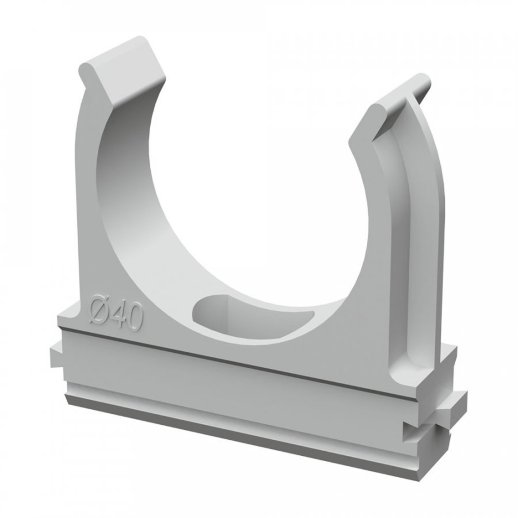 Крепеж-клипса для труб АБС-пластик в п/э D=40 (15шт) (PR.02640)