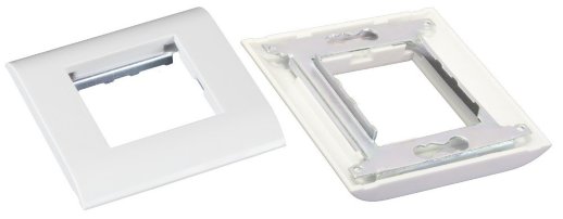 Лицевая панель под 1 вставку Mosaic, 45x45, с подрамником NETLAN EC-FPM-1-WT-10 (10шт)